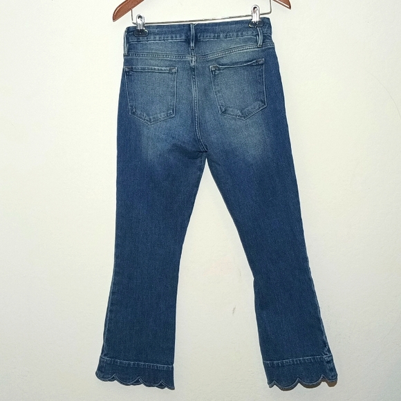 FRAME Le Crop Mini Boot with Scalloped Hem in Mt Snow Wash Jeans Size 28 - Picture 2 of 8